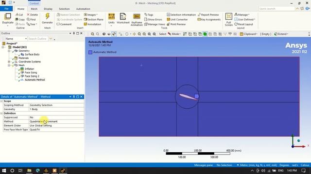 ACOUSTIC ANALYSIS OF A NACA FOIL USING ANSYS смотреть онлайн