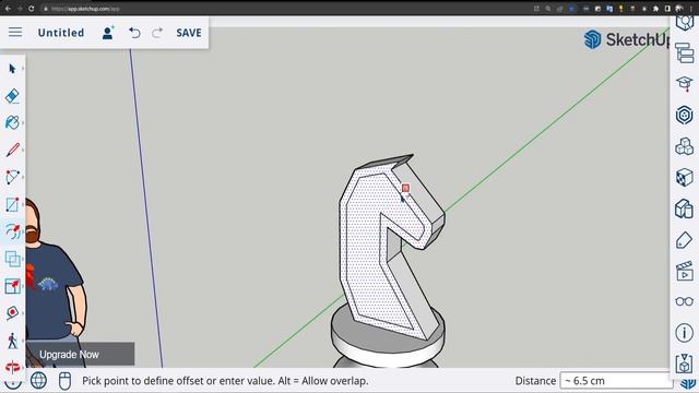 SketchUp | How To Make A Simple Knight Chess Piece