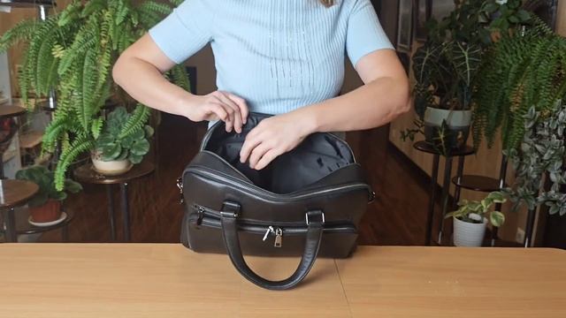 Мужская кожаная сумка Polar 7564 черный смотреть онлайн