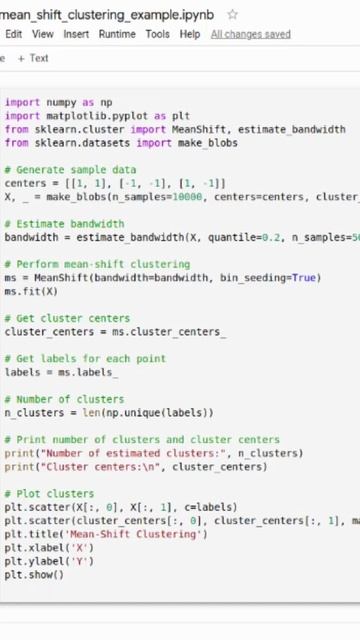 Mean Shift Clustering Example in Python смотреть онлайн