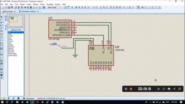 Multi led blink using shift register and pic 12F508/12F675