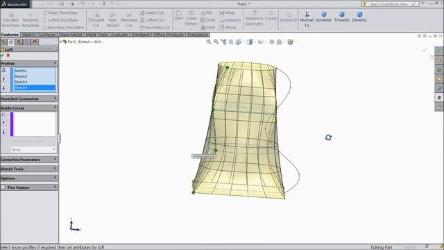 SolidWorks Tutorial For Beginners 32.Guided Lofted Boss смотреть онлайн