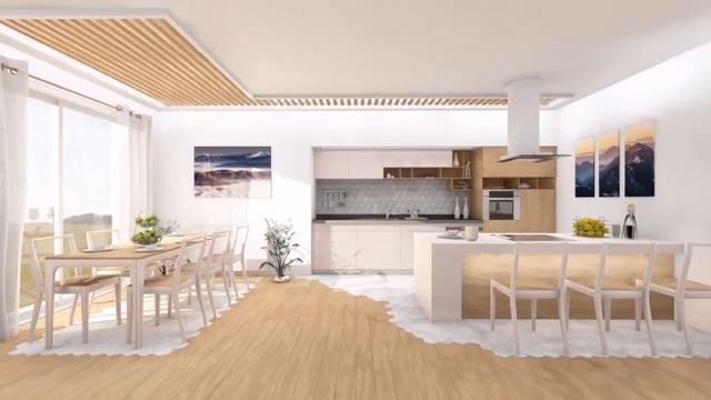 Archicad 20 - Kitchen render movie смотреть онлайн
