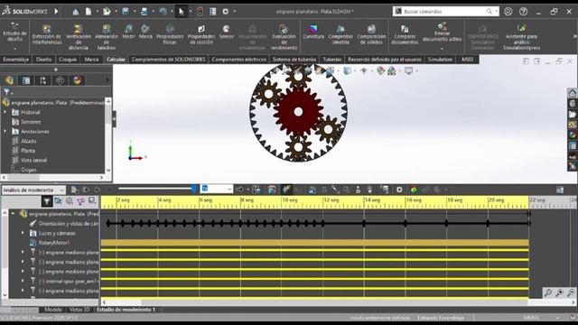 Engrane planetario en SolidWorks смотреть онлайн
