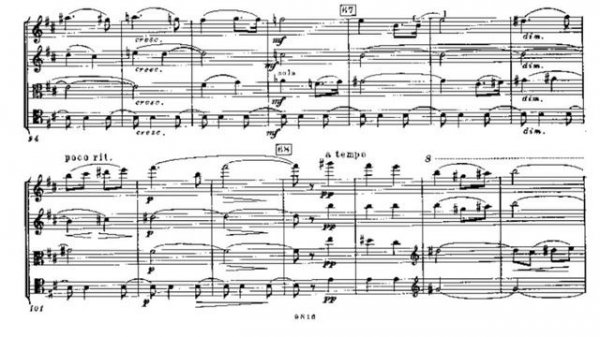 Shostakovich, String Quartet 5 - Video Score - Borodin Quartet