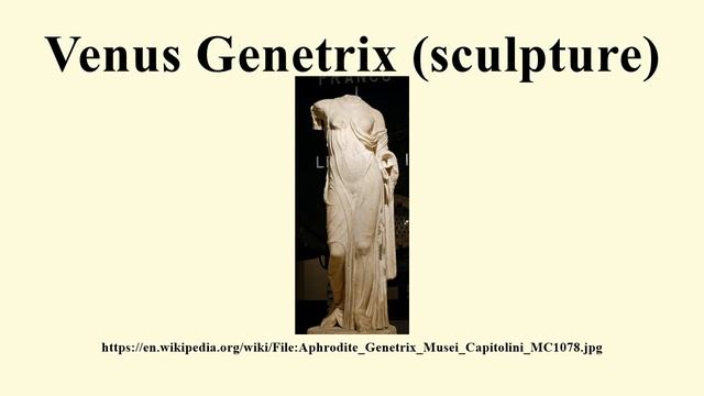 Venus Genetrix (sculpture) смотреть онлайн