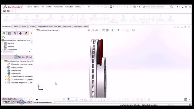 Unidad V - Tipos de Frenos Modelados y Estudio de Movimiento en Solidworks - Diseño Mecanico II смотреть онлайн
