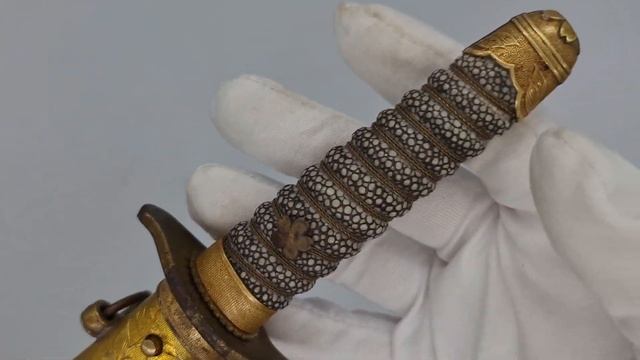 Японский морской кортик МВФ Императорского флота обр. 1883 г офицерa Икеда с портупеей Тайсё-Сёва смотреть онлайн