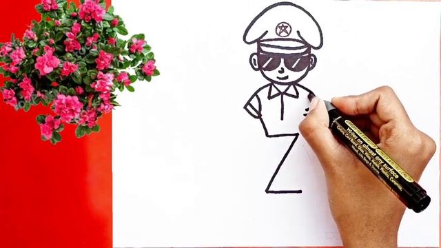 How to draw little singham desh ka sipahi step by step easy from XYZ | Little singham drawing смотреть онлайн