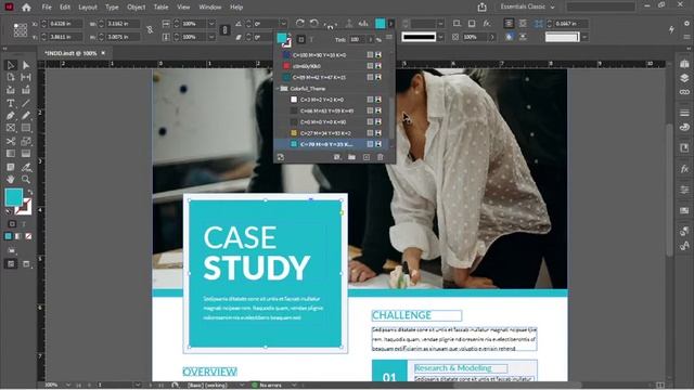 How to Changes Color In a one click by swatch | Adobe InDesign 2022 смотреть онлайн