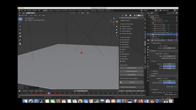 Blender 3d debris explosion tutorial: Using the KHAOS explosion add-on смотреть онлайн