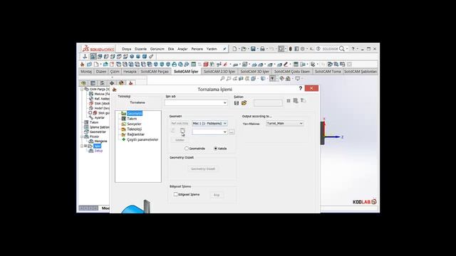 SOLİDWORKS SOLİDCAM 2018 5. XZC-TORNALAMA смотреть онлайн