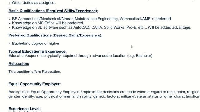 Fresher Manufacturing Engineer Vacancies in Boeing India I Aeronautical Job I Aerospace Jobs 2022 смотреть онлайн
