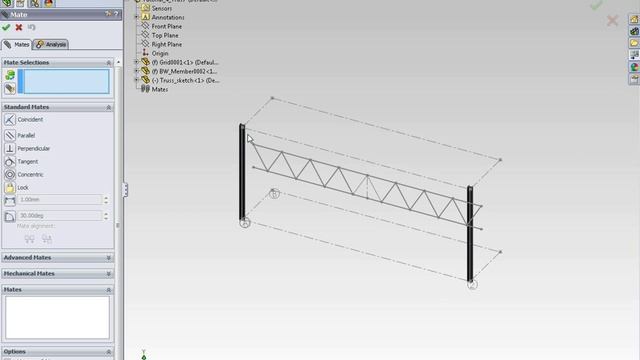 SolidWorks Truss modeling using original features of BuiltWorks смотреть онлайн