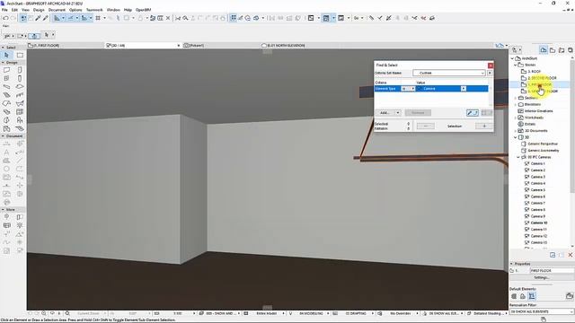 ArchiCAD 21 Video Walk Through, Door Openings In 3D, Select And Edit Cameras