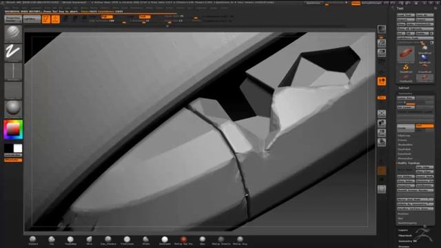 [ZBRUSH] Process sculpt | Damage Wall 2 смотреть онлайн