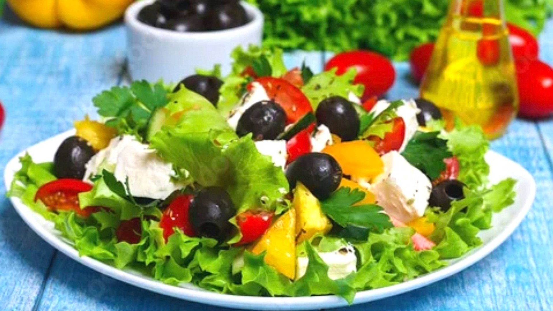 ГРЕЧЕСКИЙ САЛАТ🌿 вкусный и полезный рецепт смотреть онлайн