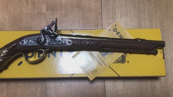 Пистоль кремневый Германия 17 век латунь, Flintlock pistol, Germany 17th. C., Denix 1314