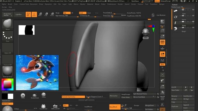 Rudolphin CHRISTMAS SPECIAL (Zbrush Blender Substance Painter) - Timelapse смотреть онлайн