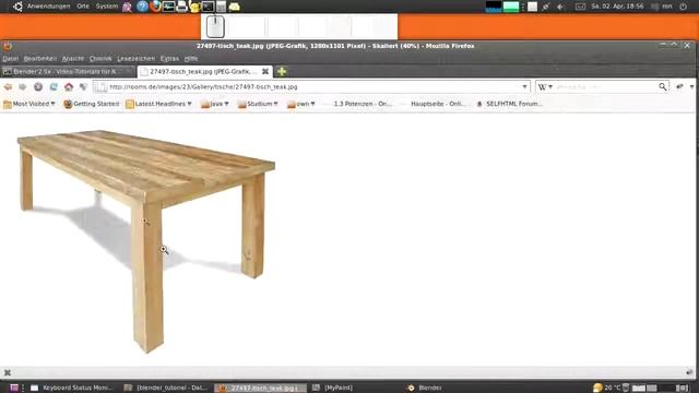 Blender Tutorial - Grundobjekte zu Tisch zusammensetzen Teil 3/3 смотреть онлайн