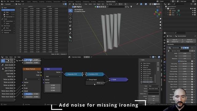 Procedural Curtains in Geometry nodes - Blender tutorial ENG смотреть онлайн