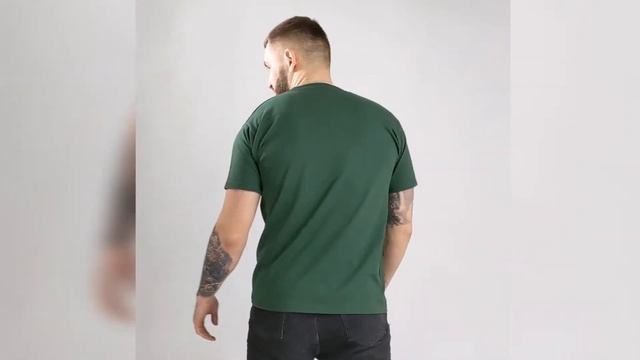 Темно-зелена чоловіча футболка Fruit of the Loom 061036038 смотреть онлайн