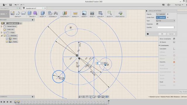 Autodesk Fusion 360 - Circular pattern for quadcopter motor mounts смотреть онлайн