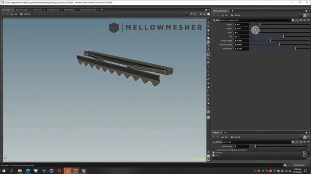 Houdini Digital Asset - Awning Generator - DIP | Mellowmesher смотреть онлайн