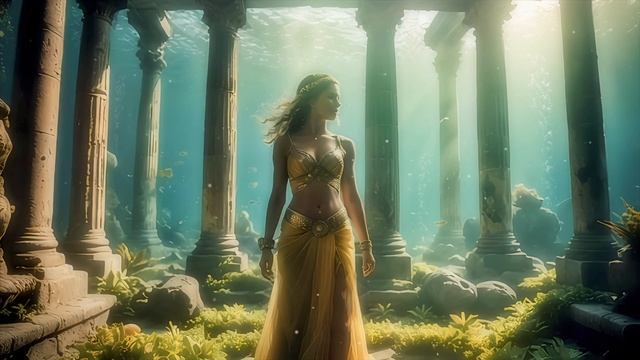 Вечный подводный дрейф [видео 4К]: музыка райского наслаждения, затопленный город смотреть онлайн