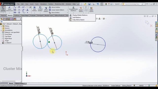 DISPLAY DELETE RELATIONS IN SOLIDWORKS || SOLIDWORKS SKETCHING TUTORIALS смотреть онлайн