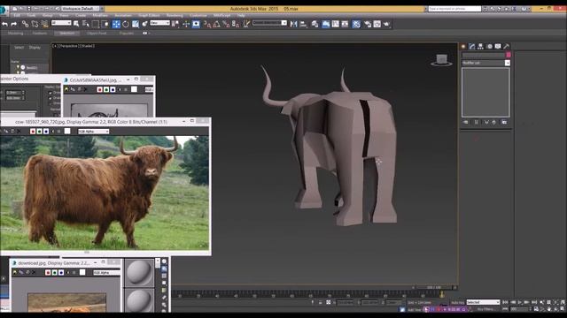 Futuristic Highland Cow Timelapse 3DS Max Modelling смотреть онлайн