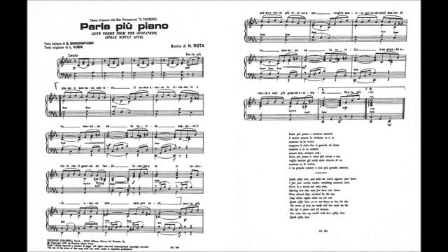 PARLA PIÙ PIANO - Love Theme From The Godfather - Backing Track - Nino Rota - Piano Bases Collectio