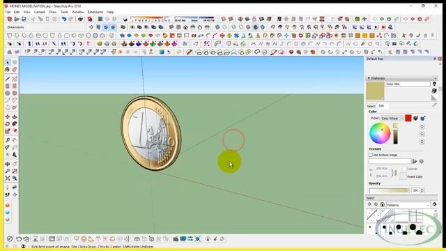 How to draw 3D coins with sketchUp смотреть онлайн