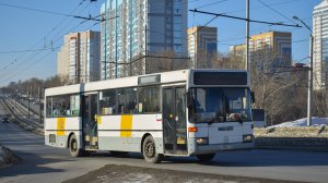 Автобус Mercedes-Benz O405 (К 485 КХ 122). Покатушки по Барнаулу/Ride on the Mercedes-Benz O405 bus