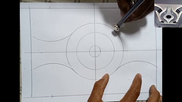 How to draw a round and round corner design | False Ceilling смотреть онлайн