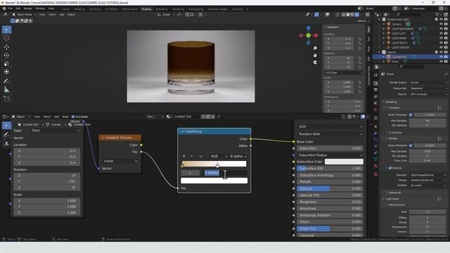 CREATE A PROCEDURAL OMBRÉ GLASS MATERIAL FOR BLENDER смотреть онлайн
