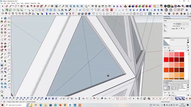 SketchUp pro parametric complex modeling pavilion inspired by parrot beak смотреть онлайн