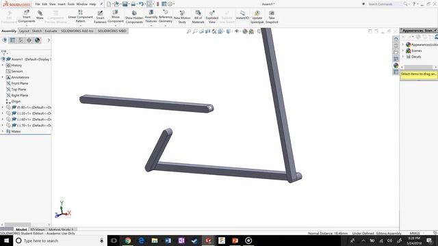 4 Bar Linkage SOLIDWORKS смотреть онлайн