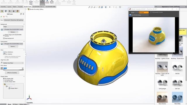 SolidWorks 2017 Rendering as Plain White PNG смотреть онлайн