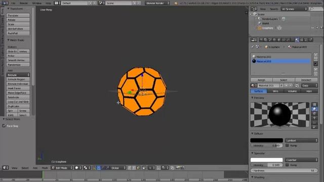 how to make a soccer ball in blender смотреть онлайн