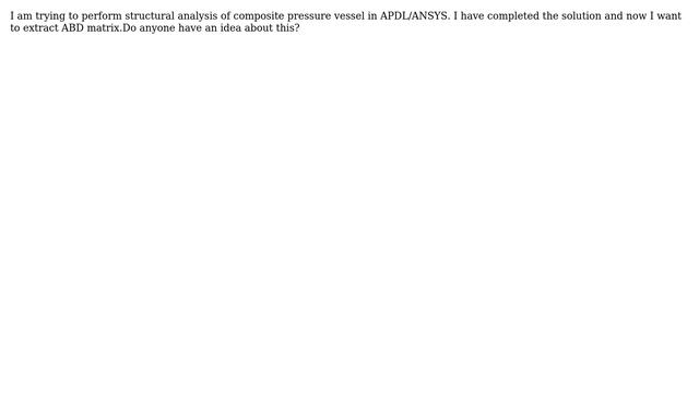Engineering: How to get laminate stiffness matrices (ABD) in APDL ANSYS? смотреть онлайн