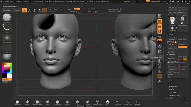 ZBrushCore: Using Dynamesh and Subdivisions #AskZbrush смотреть онлайн