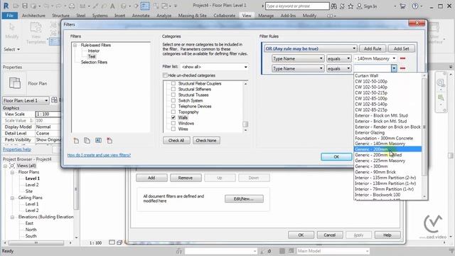 010 - تعليم برنامج Revit - شرح Add Filter New Rule смотреть онлайн