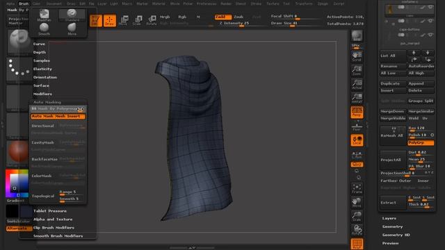ZBrush Tutorial: Sculpting Thin Pieces of Geometry in ZBrush смотреть онлайн