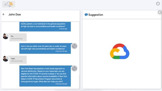 Demonstration Google Contact Center AI for Vaccine Assistance смотреть онлайн