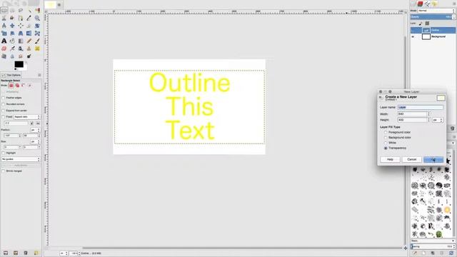GIMP - Outline Text смотреть онлайн
