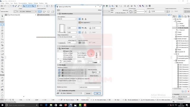 comment paramétré le mur dans Archicad 19 à 23 смотреть онлайн