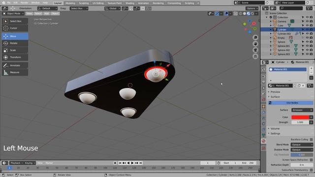 UFO game project #1 - Modeling a triangular UFO - Blender Tutorial смотреть онлайн