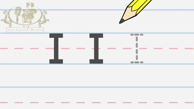 Write the letter I | Alphabet Writing lesson for children | The Singing Walrus смотреть онлайн