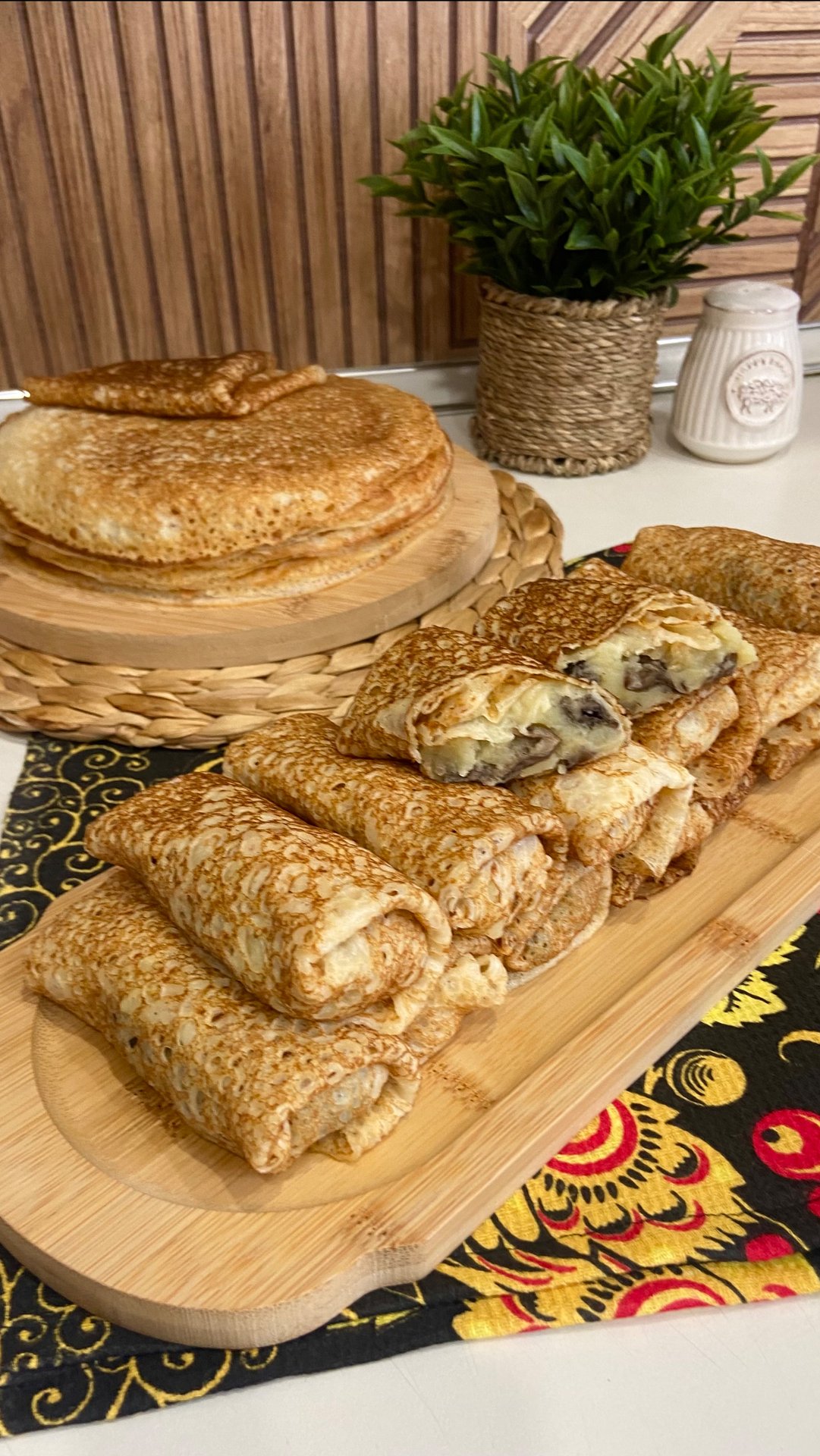 Блинчики с грибами. смотреть онлайн